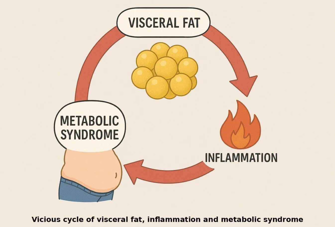 Interrelationship Between Visceral fat, Inflammation And Metabolic Syndrome!